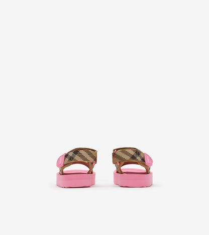 Check Sandals in Sand beige/pink - Children
