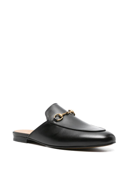 Princetown Horsebit-detail leather mules
