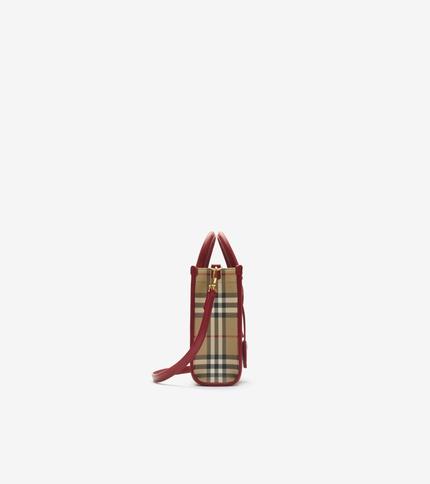 Mini Freya Tote in Archive beige/ruby red