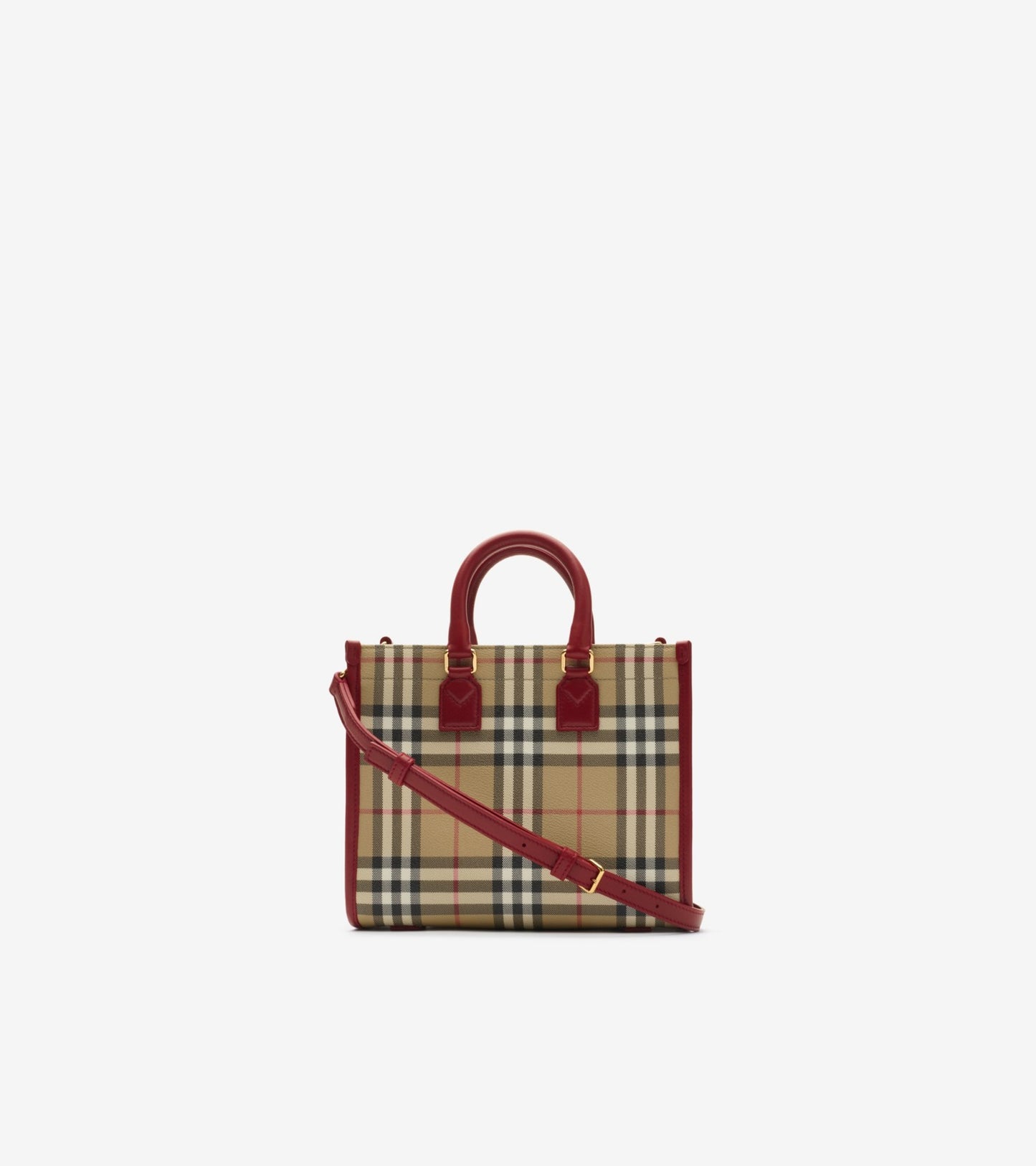 Mini Freya Tote in Archive beige/ruby red