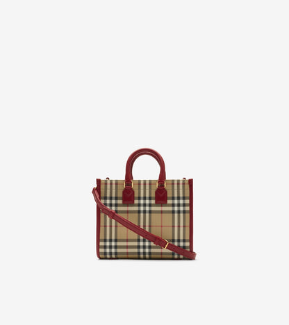 Mini Freya Tote in Archive beige/ruby red