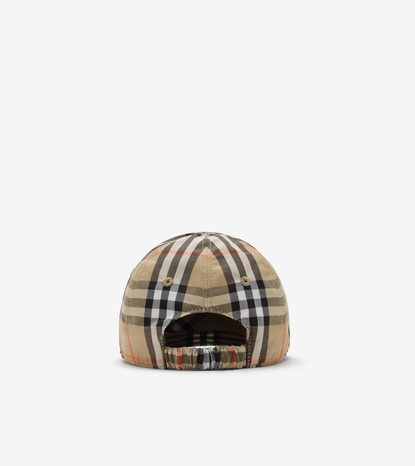 Check Cotton Baseball Cap in Sand beige - Children