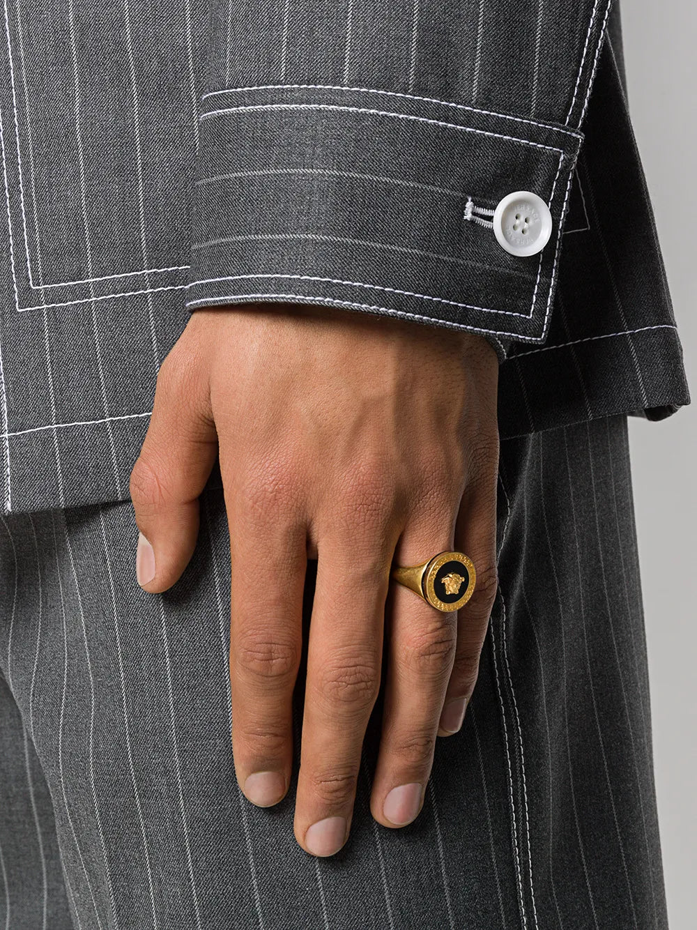 Versace Medusa Enamel Ring