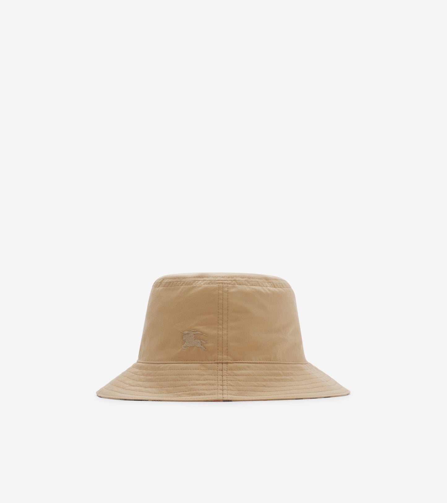 Reversible Gabardine Bucket Hat in Flax beige/sand beige