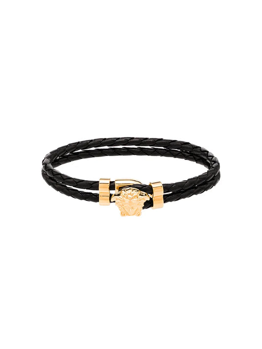 Versace La Medusa Leather Bracelet