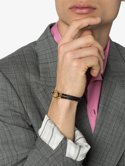 Versace La Medusa Leather Bracelet
