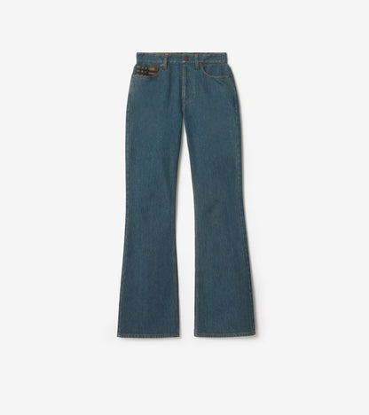 High-rise Bootcut Jeans in Mid blue