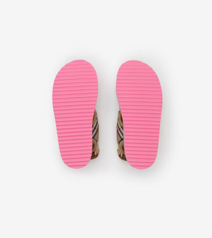 Check Sandals in Sand beige/pink - Children