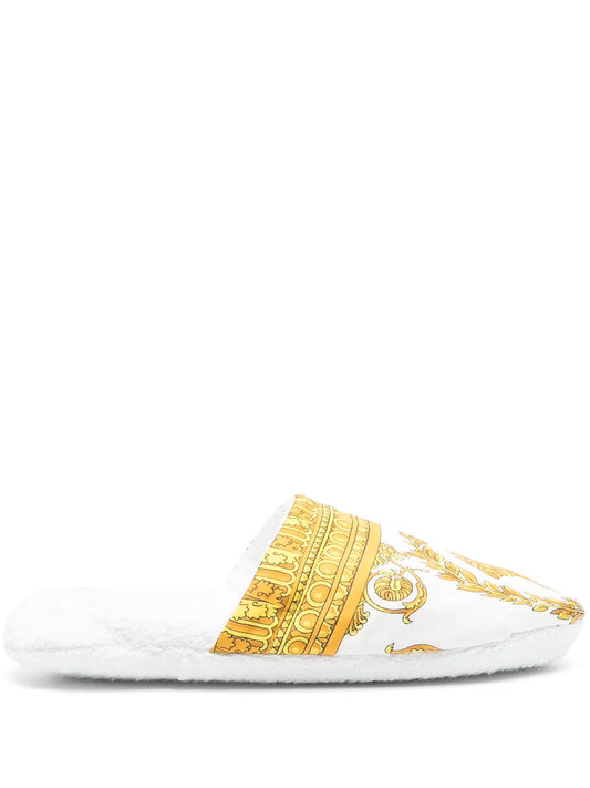 Versace baroque-print Slides