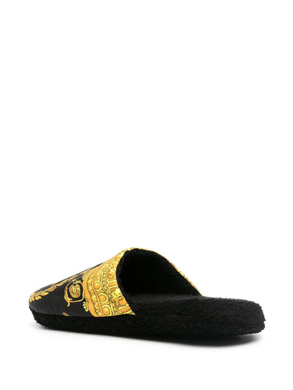 Versace Baroque-print Slides