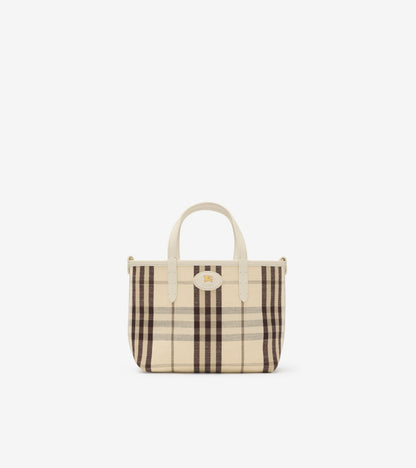 Mini Reversible Bloomsbury Tote in Black/calico beige