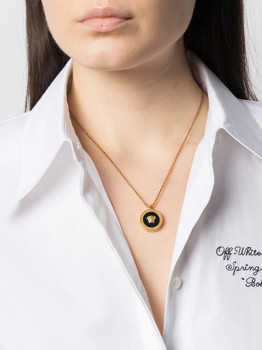 Versace Medusa-head Greca-border Necklace