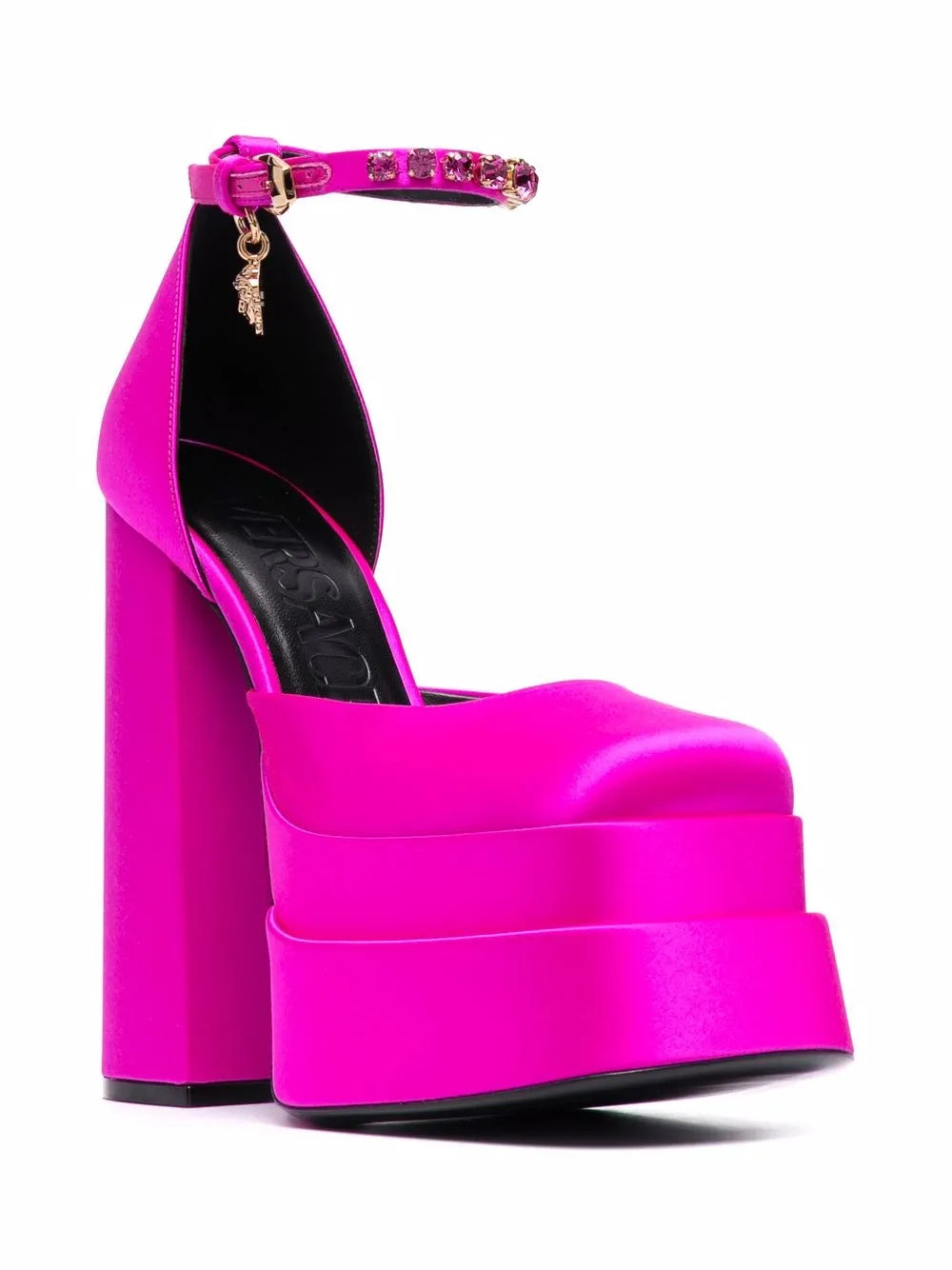 Versace Medusa Head Charm Platform Sandals