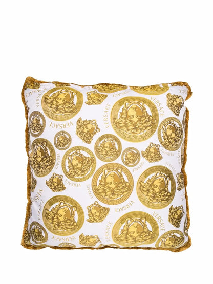 Versace Medusa-head Print Square Cushion