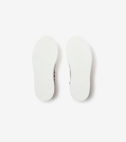 Check Cotton High-top Sneakers in Sand beige - Children