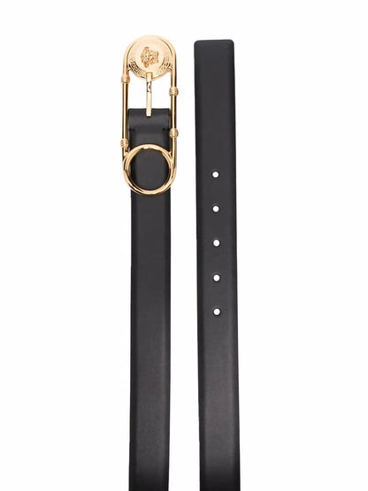 Versace Safety Pin Leather Belt