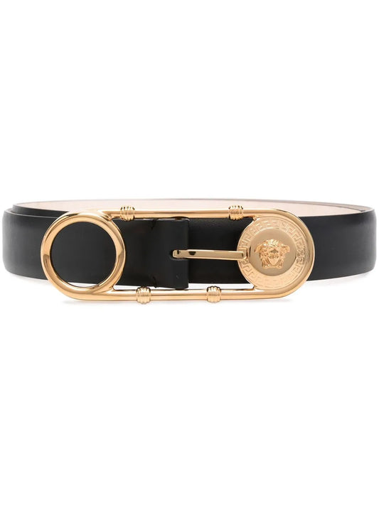 Versace Safety Pin Leather Belt