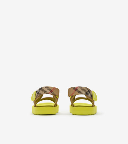 Check Sandals in Sand beige/green - Children