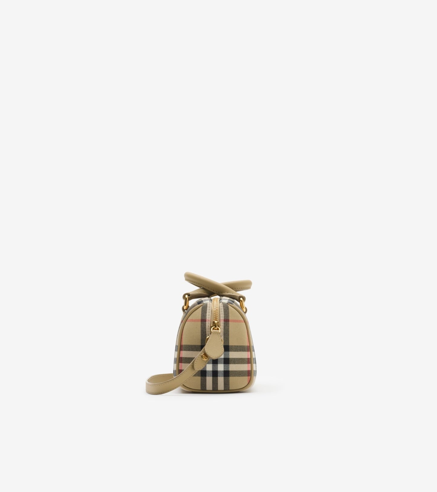 Mini Check Bowling Bag in Sand beige - Children