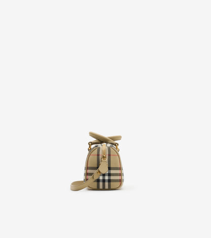 Mini Check Bowling Bag in Sand beige - Children