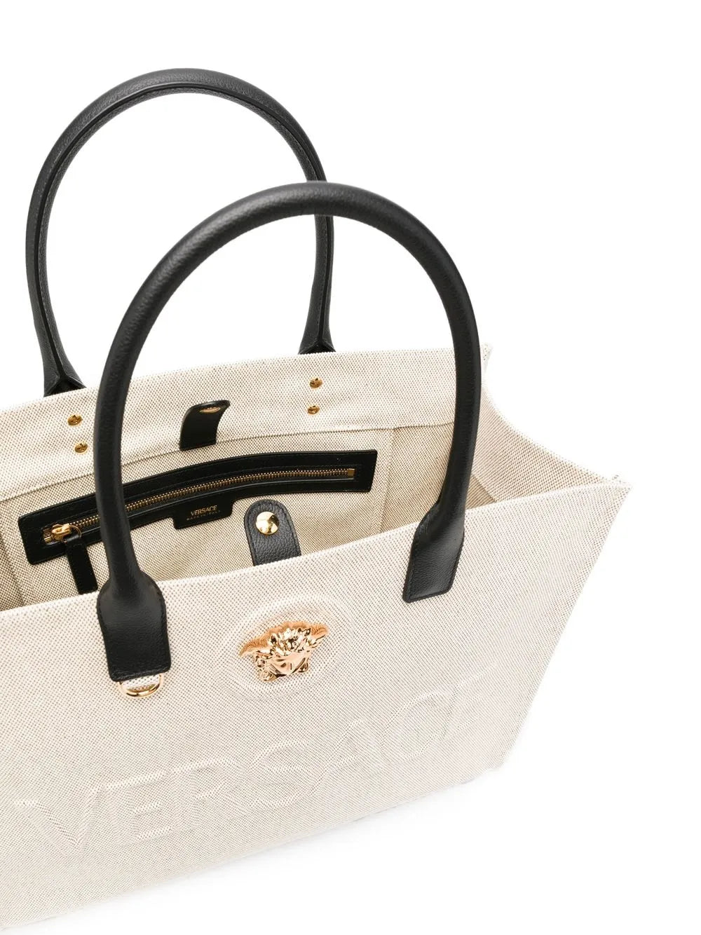 Versace Large La Medusa Canvas Tote Bag