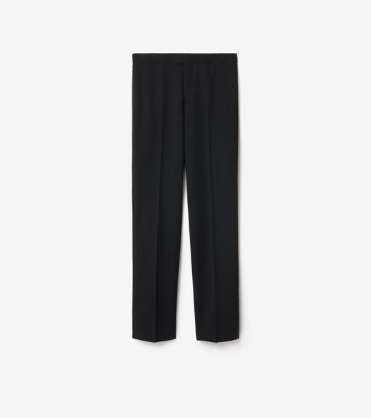 Grain de Poudre Wool Tuxedo Trousers in Black