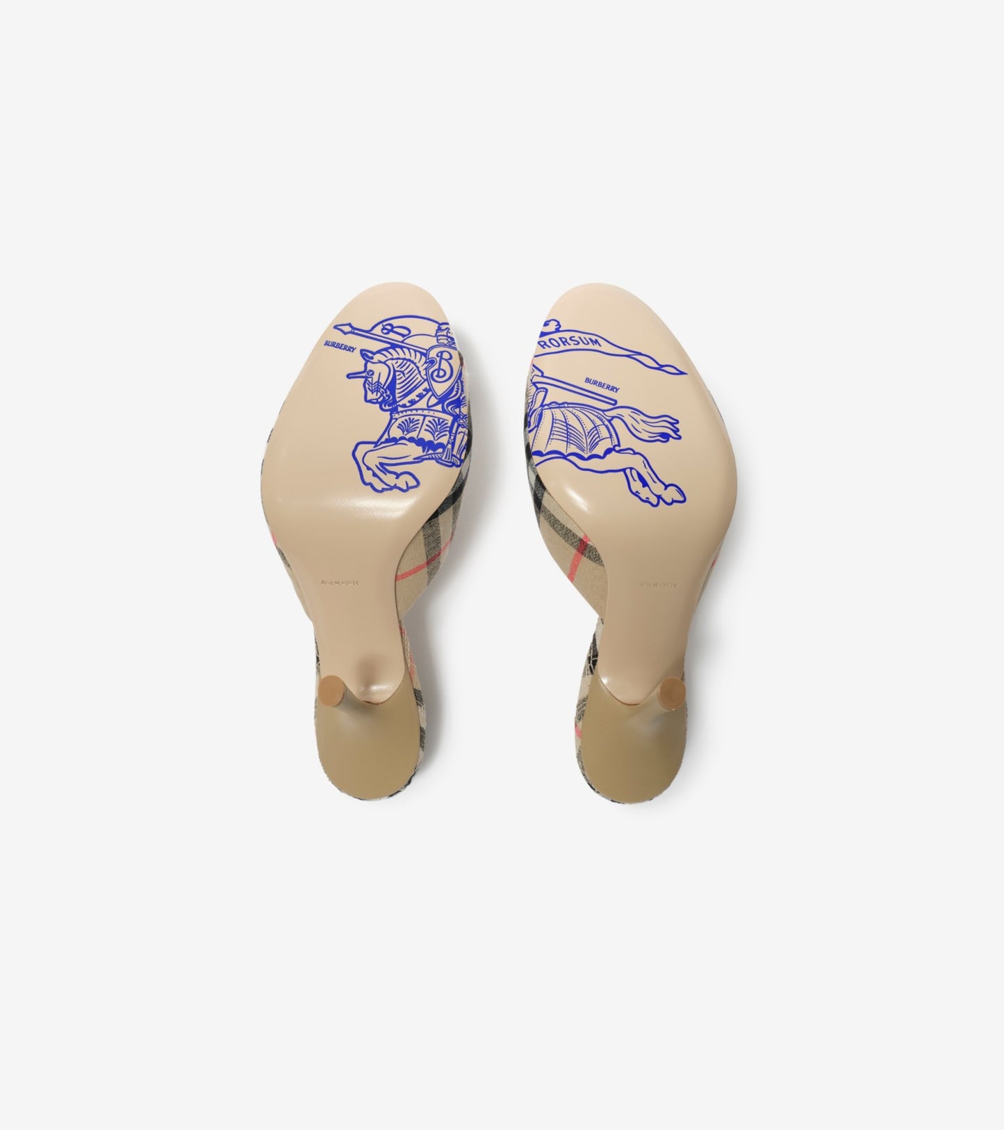 Check Mews High Sandals in Sand beige