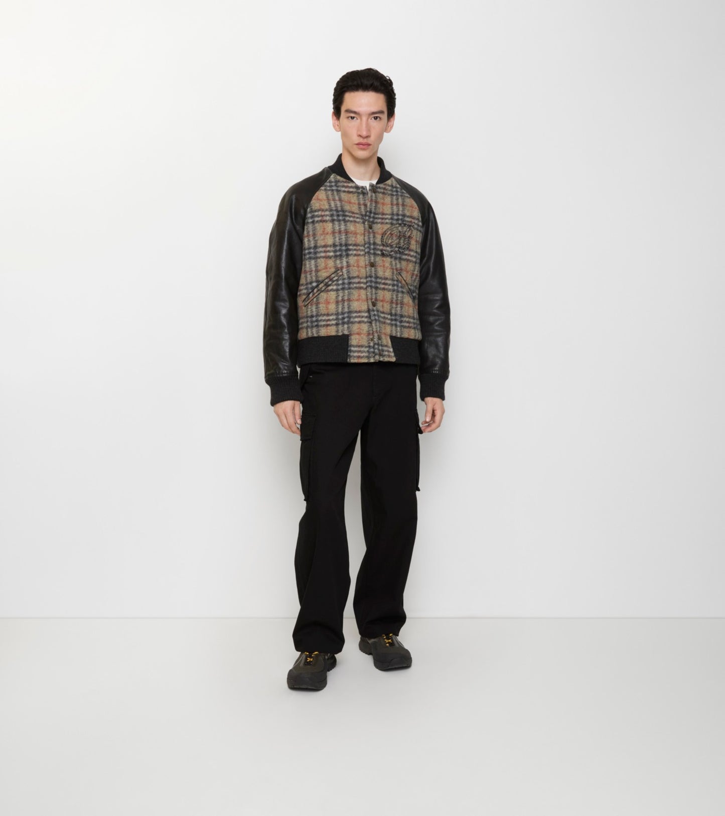 Cotton Cargo Trousers in Black
