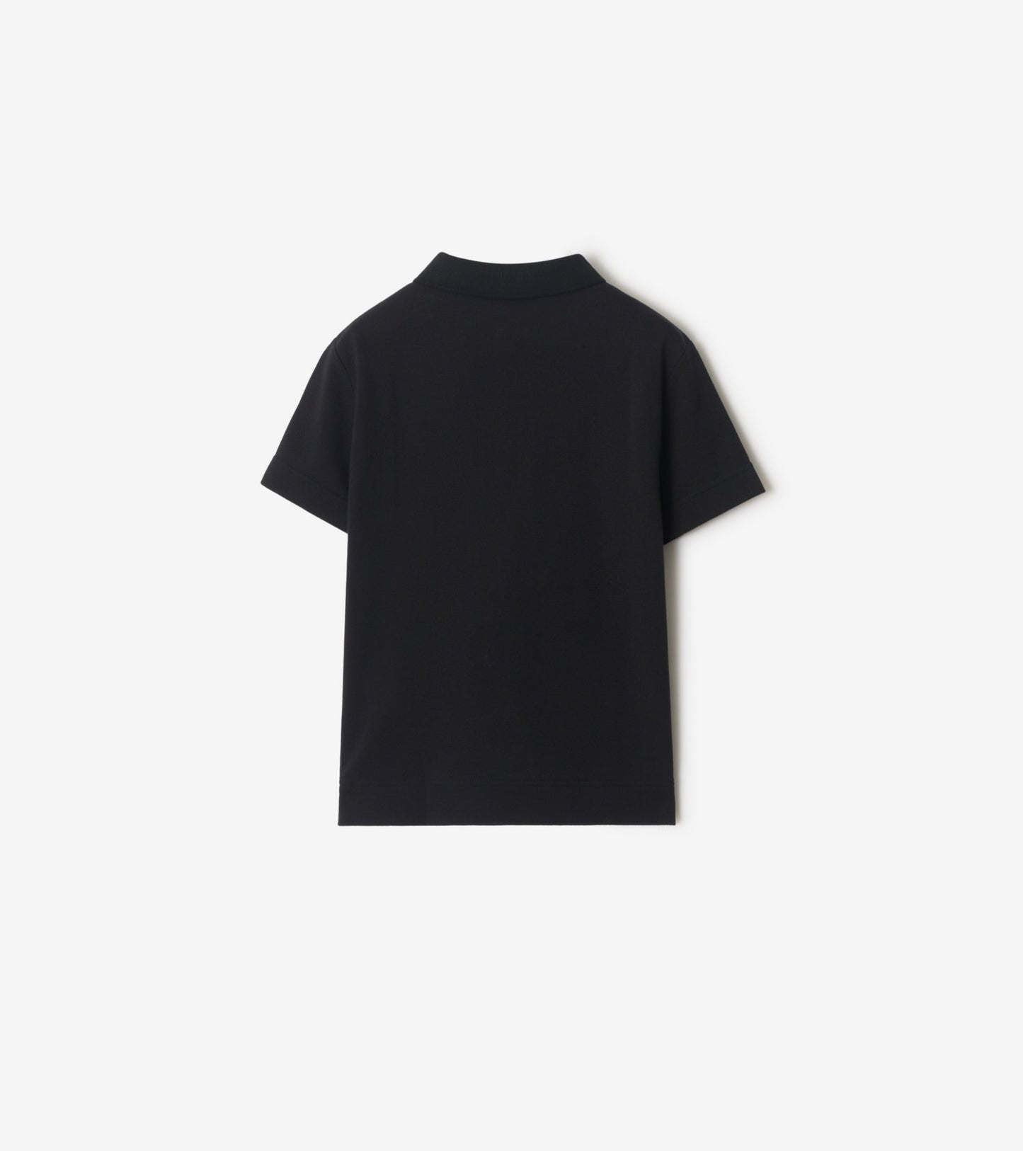 Cotton Piqué Polo Shirt in Black