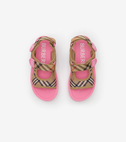 Check Sandals in Sand beige/pink - Children