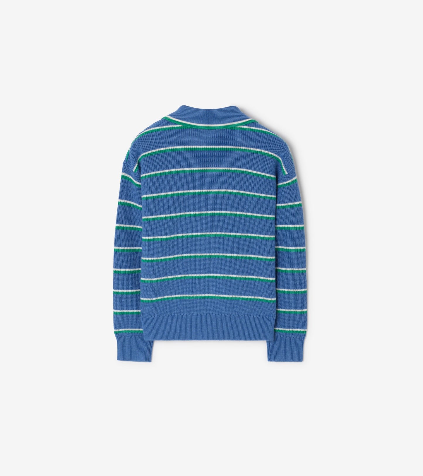 Striped Cotton Wool Cardigan in Hyacinth blue
