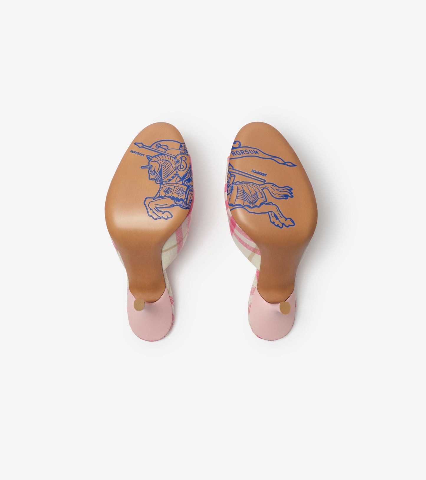 Check Mews High Sandals in Aubergine purple