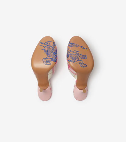 Check Mews High Sandals in Aubergine purple