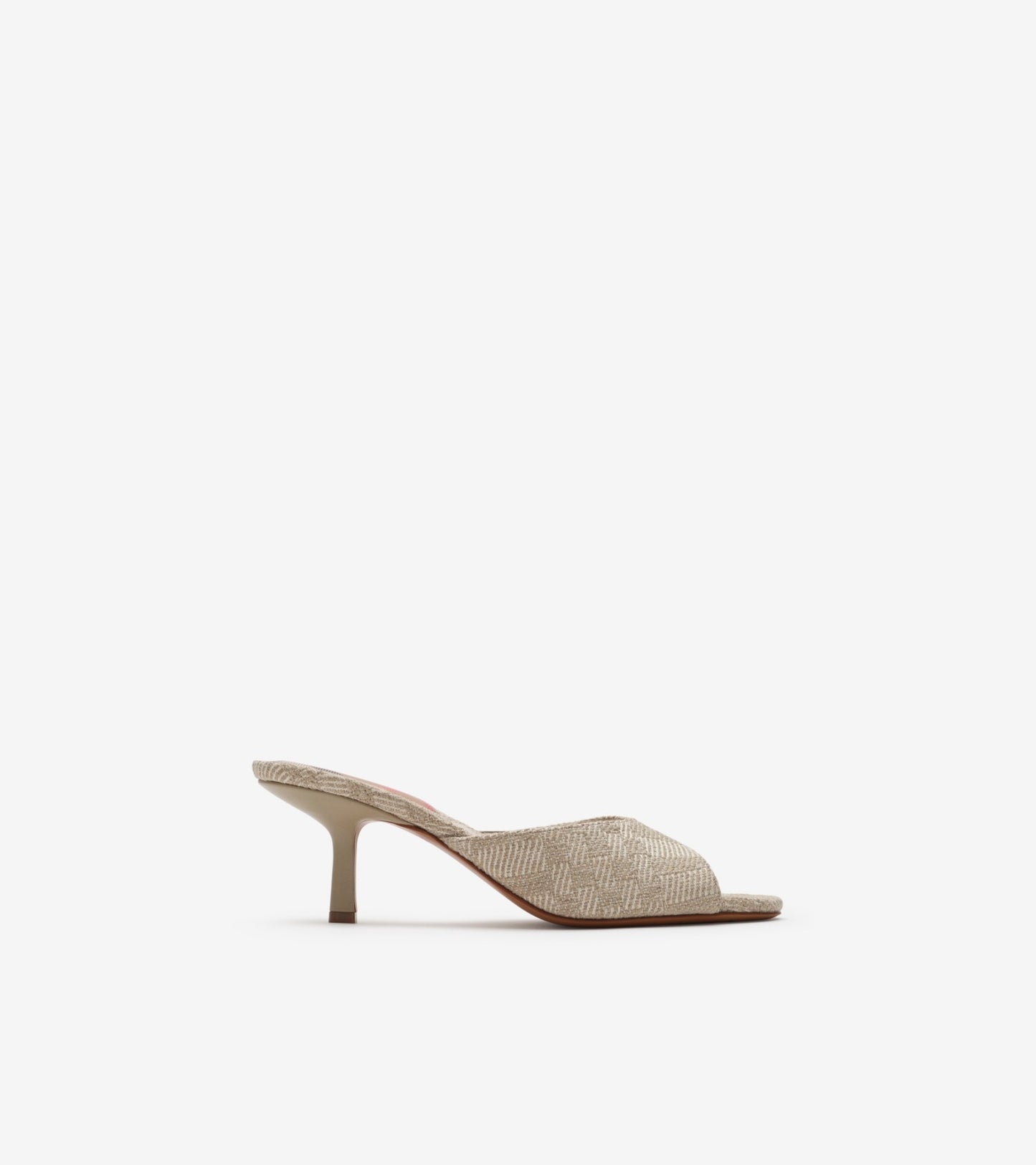 Check Mews Low Sandals in Sand beige