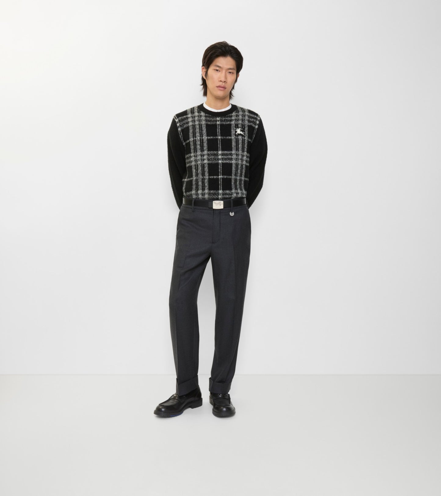 Wool Tailored Trousers in Brisk grey
