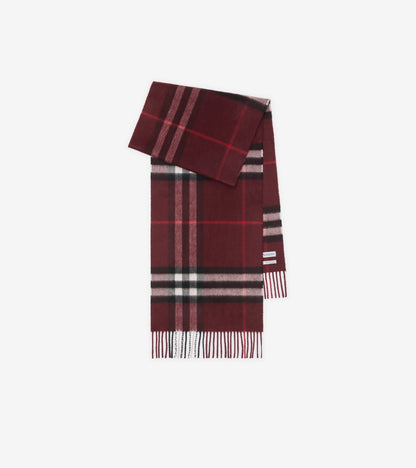 Check Cashmere Scarf in Bow pink