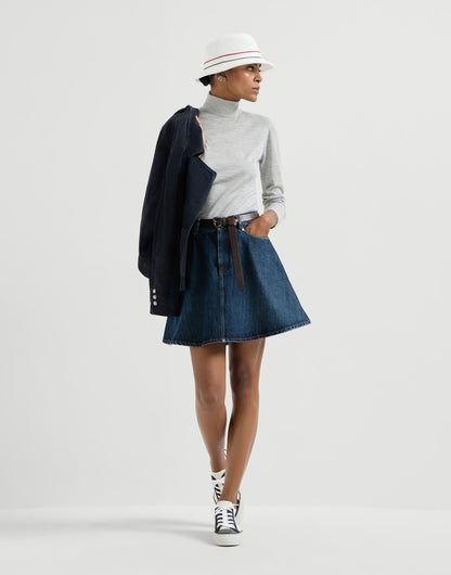 Cashmere and silk lightweight turtleneck sweater