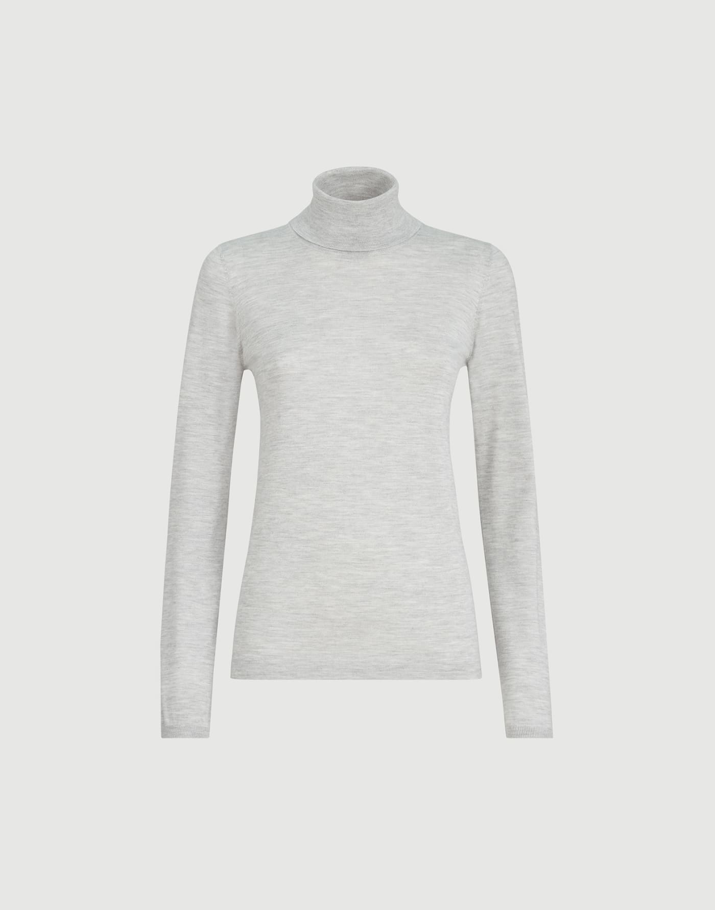 Cashmere and silk lightweight turtleneck sweater