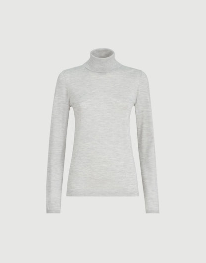 Cashmere and silk lightweight turtleneck sweater