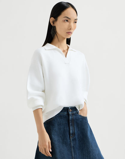 Cotton double knit polo shirt