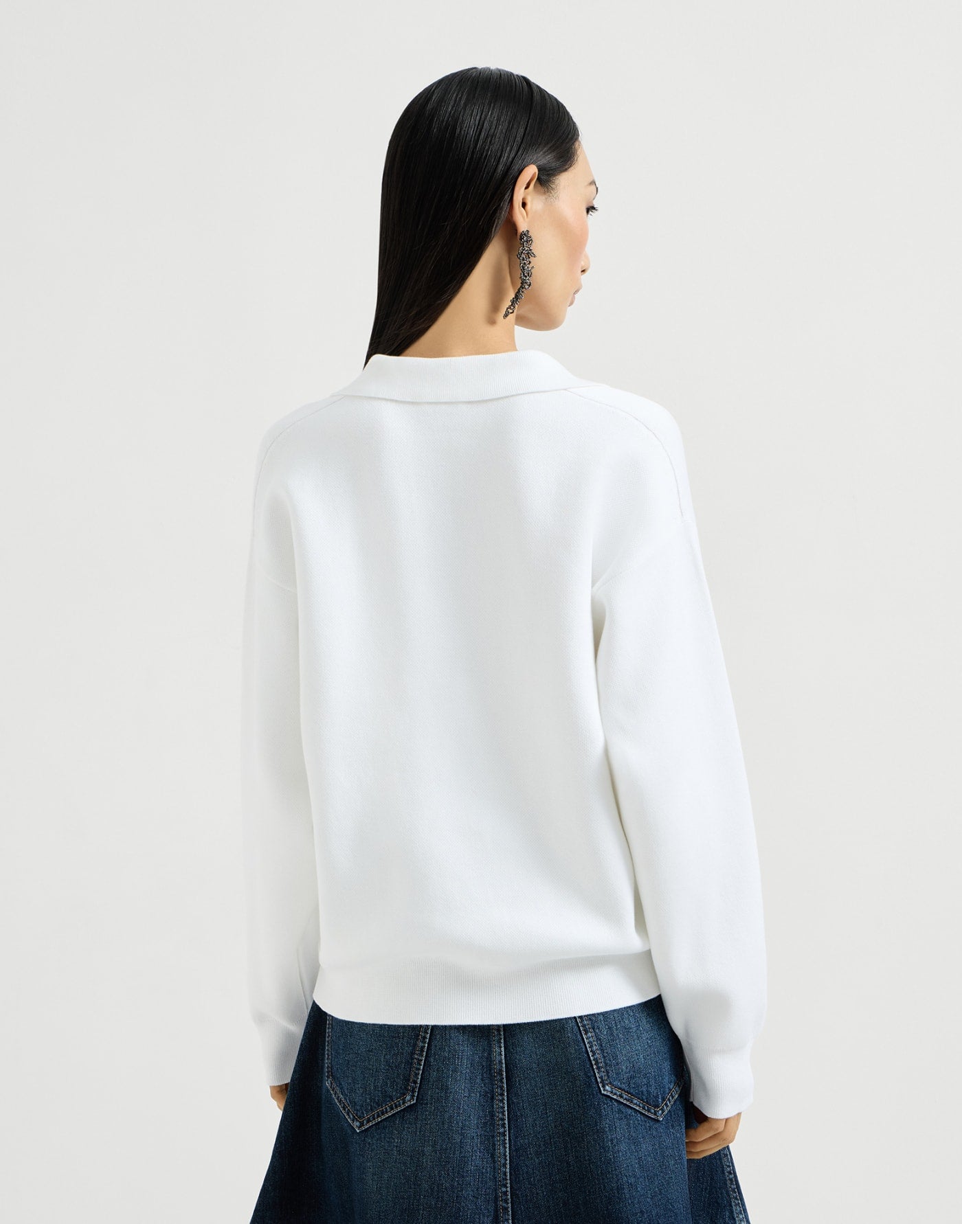 Cotton double knit polo shirt