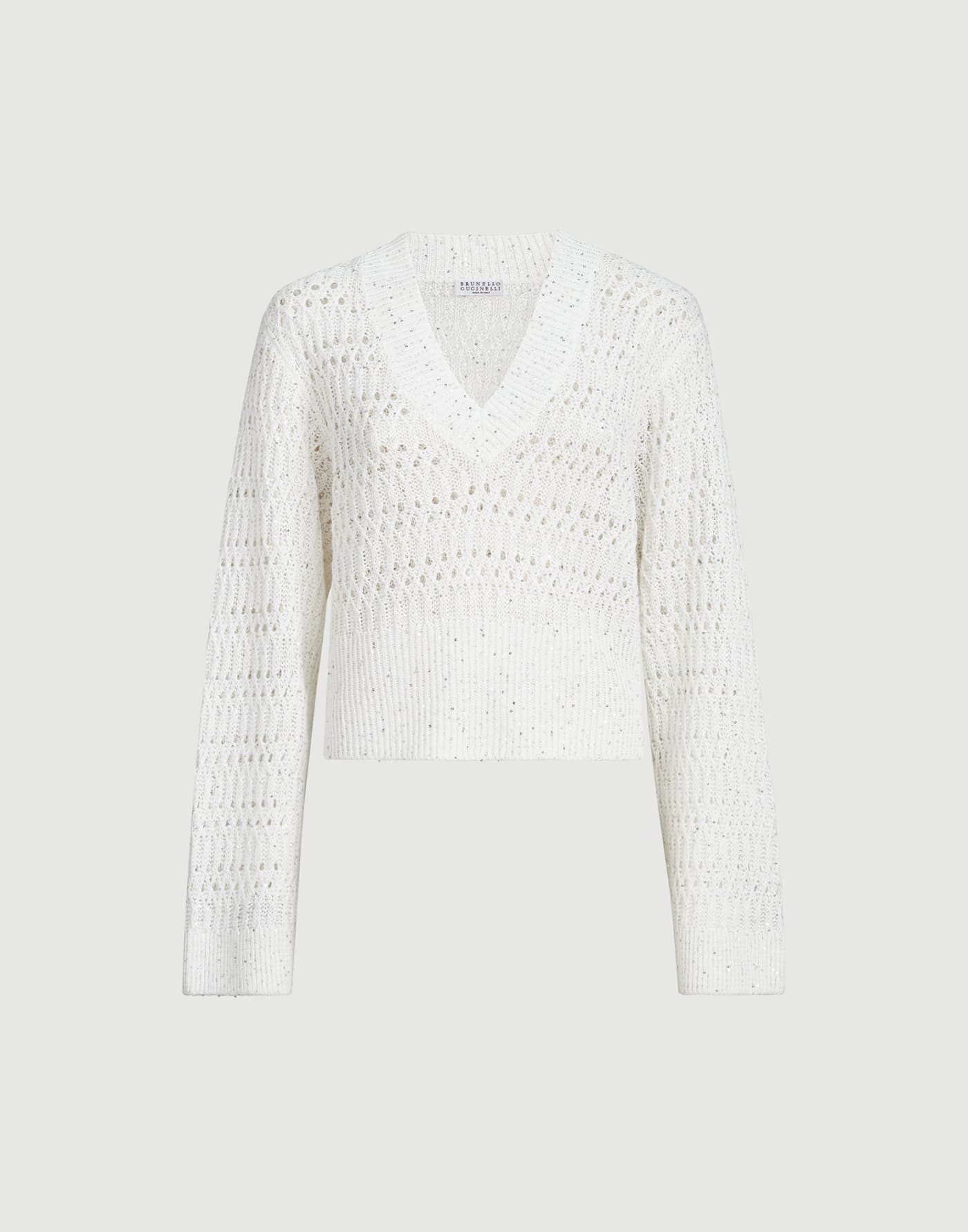 Linen dazzling braids sweater