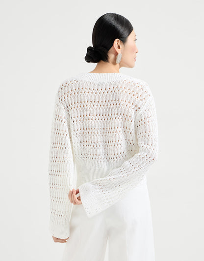 Linen dazzling braids sweater