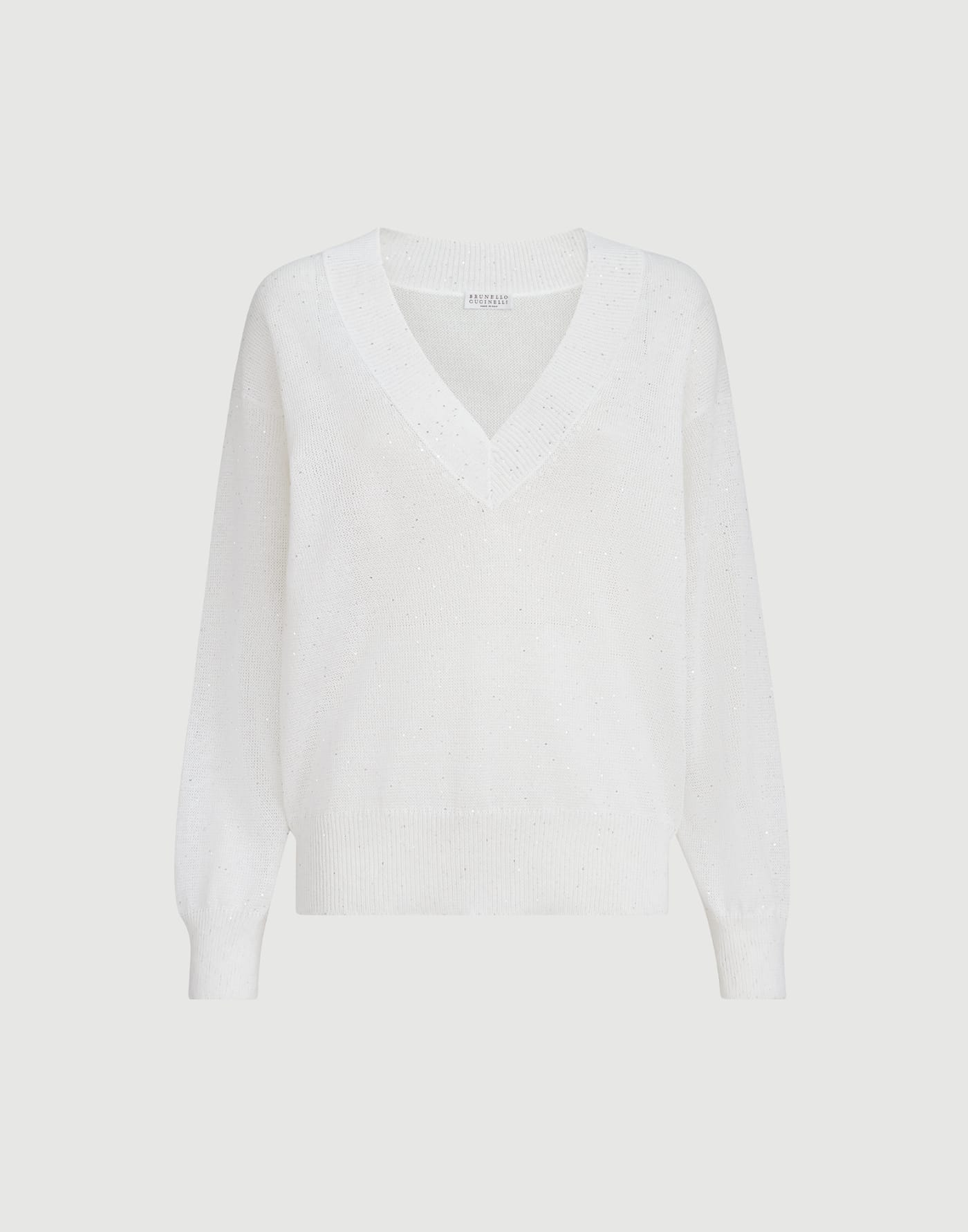 Linen and cotton Diamond yarn sweater