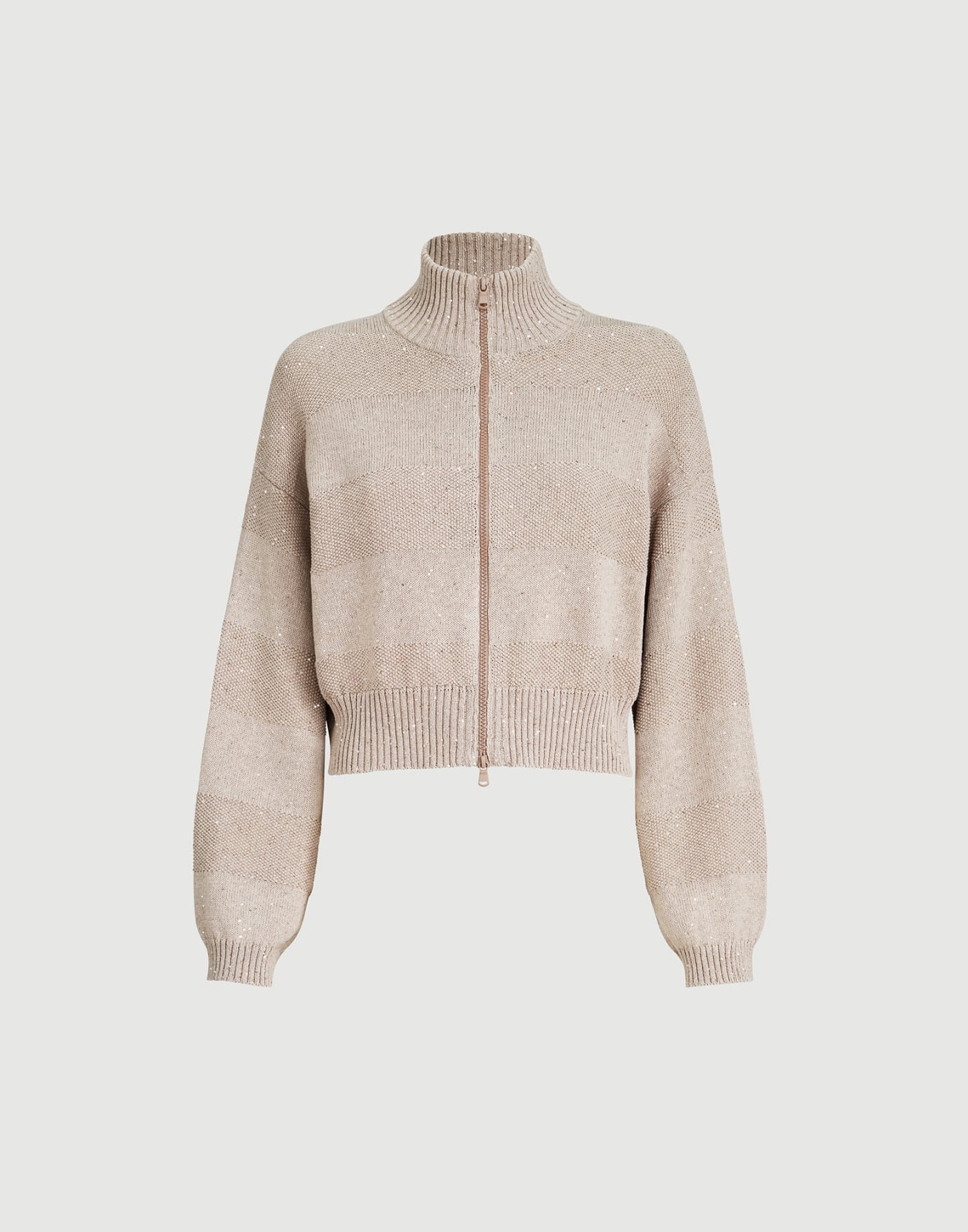Textured stripe cardigan in cotton Diamond yarn