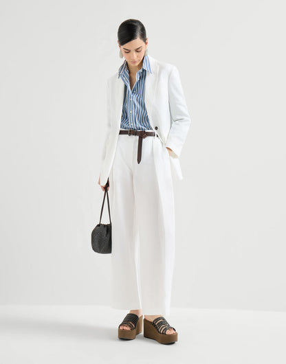 Cotton blazer with monili