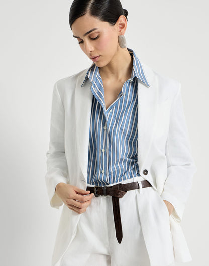Cotton blazer with monili