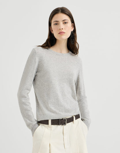 Cashmere sweater with monili