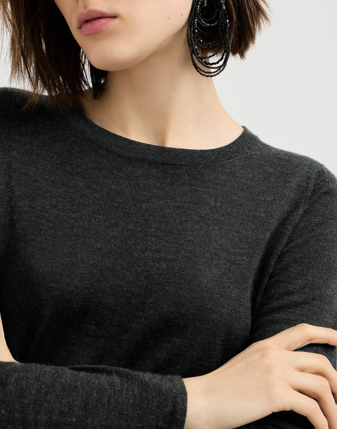 Cashmere and silk lightweight sweater