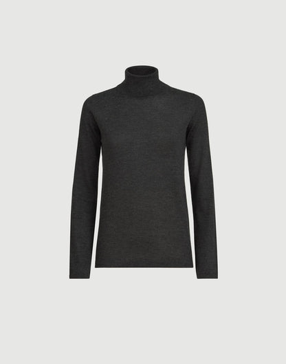 Cashmere and silk lightweight turtleneck sweater